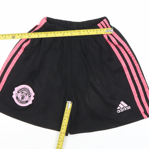 Adidas Girls Black Manchester United Athletic Shorts Size 152