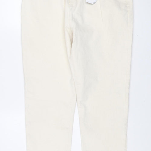 Primark Women Ivory Denim Co Straight Jeans Size 18 High Rise