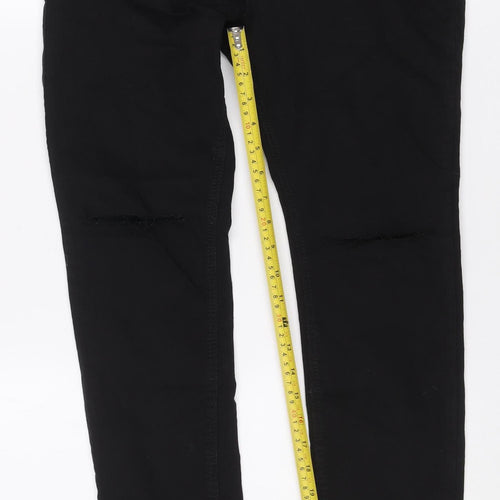 Pull & Bear Men's Black Skinny Jeans 32W 32L Stretch Denim