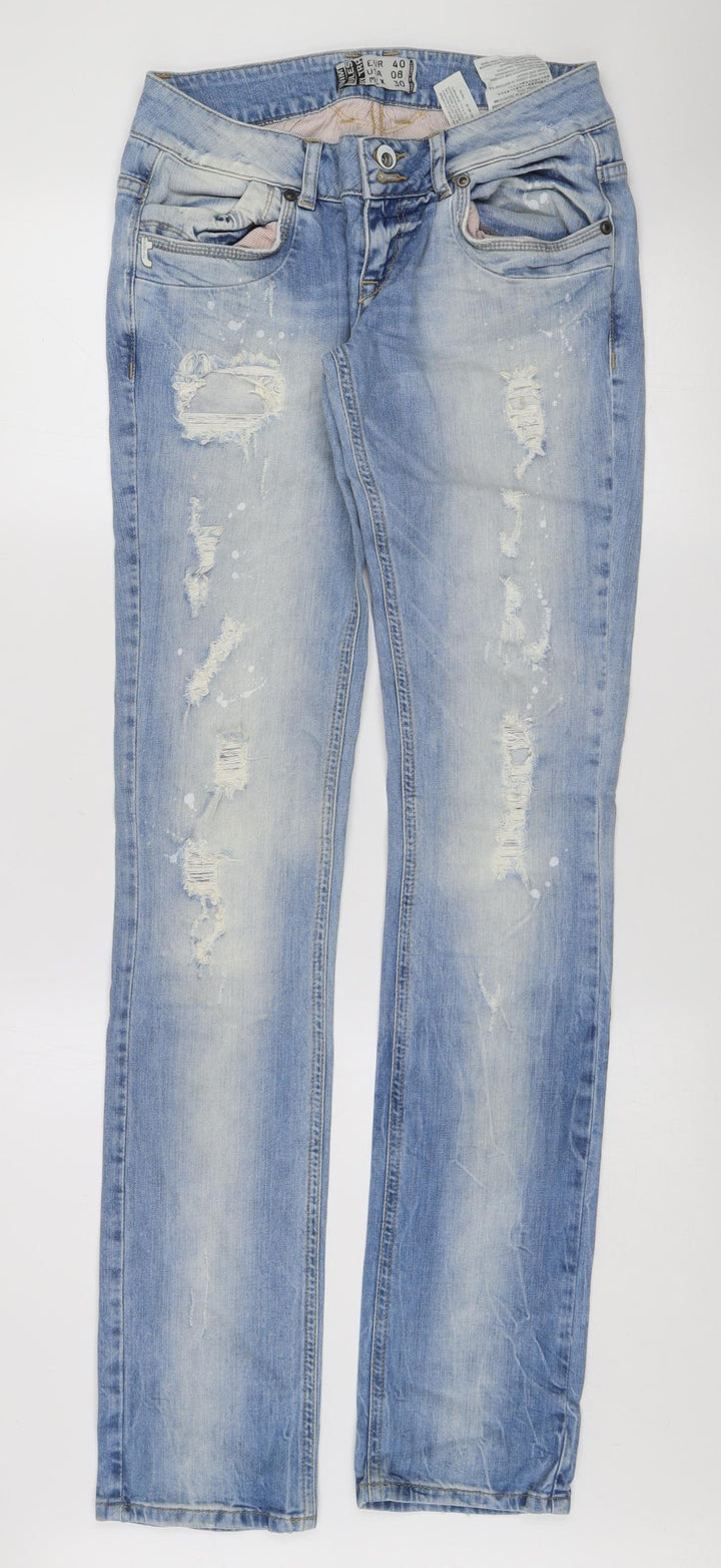 Denim Rules by TRF Womens Blue Size 12 Slim Distressed Skinny Jeans