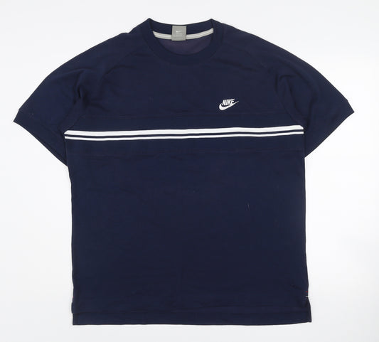 Nike Men's Blue Short Sleeve Crew Neck T-Shirt Size L