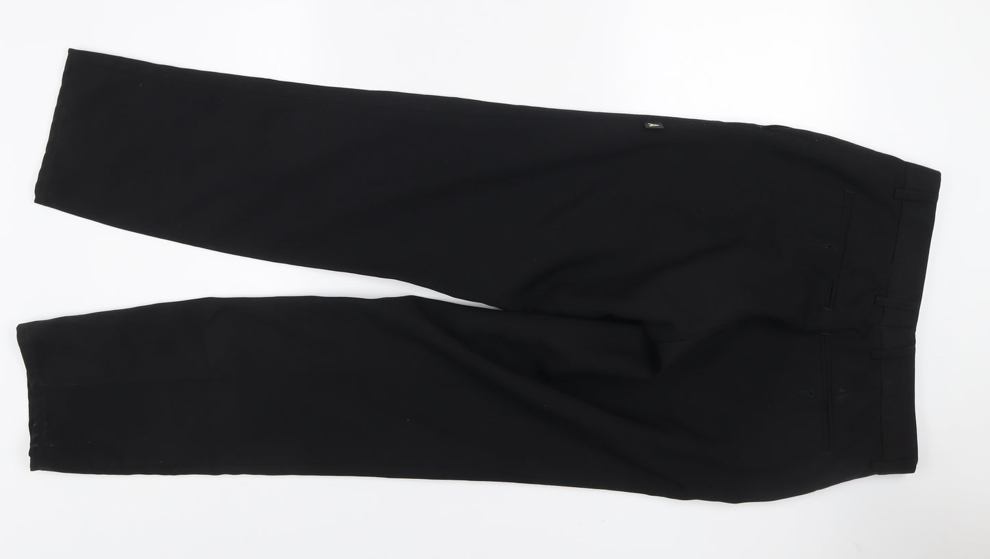 Events Womens Black Polyester Dress Trousers Size 22 Regular Fit