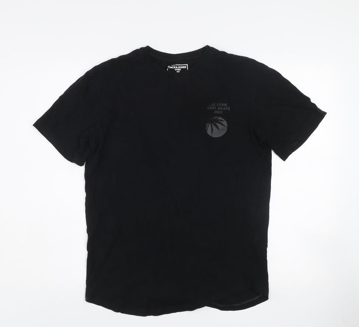 Jack & Jones Core Men's Black XS Graphic Print Cotton T-Shirt