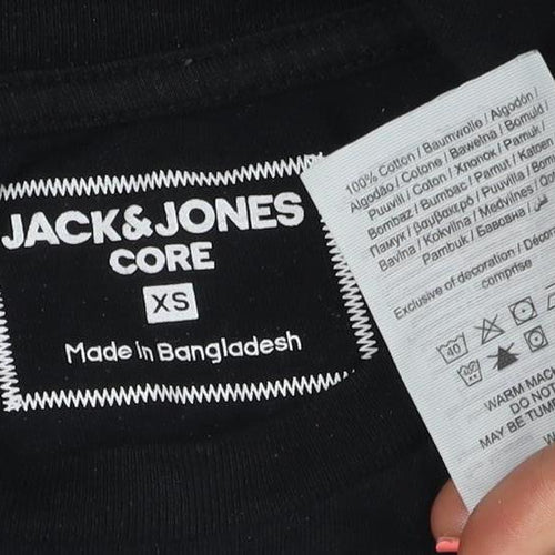 Jack & Jones Core Men's Black XS Graphic Print Cotton T-Shirt