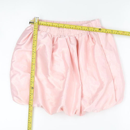 btween Teens Pink Bubble Hem Satin Skirt Size 10