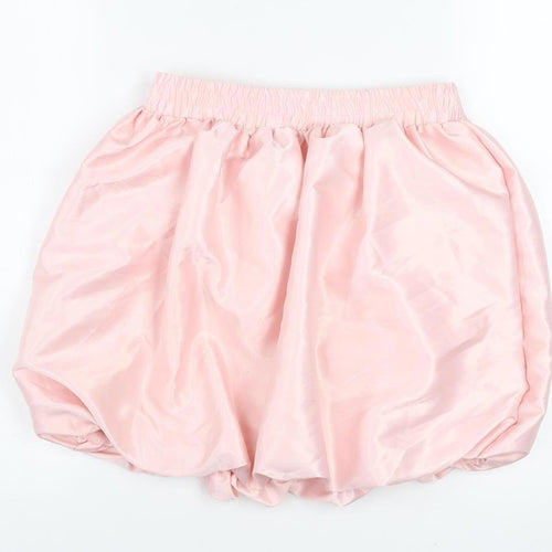 btween Teens Pink Bubble Hem Satin Skirt Size 10