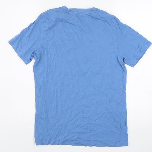 Jack & Jones Men's Blue Graphic Logo XS Cotton T-Shirt