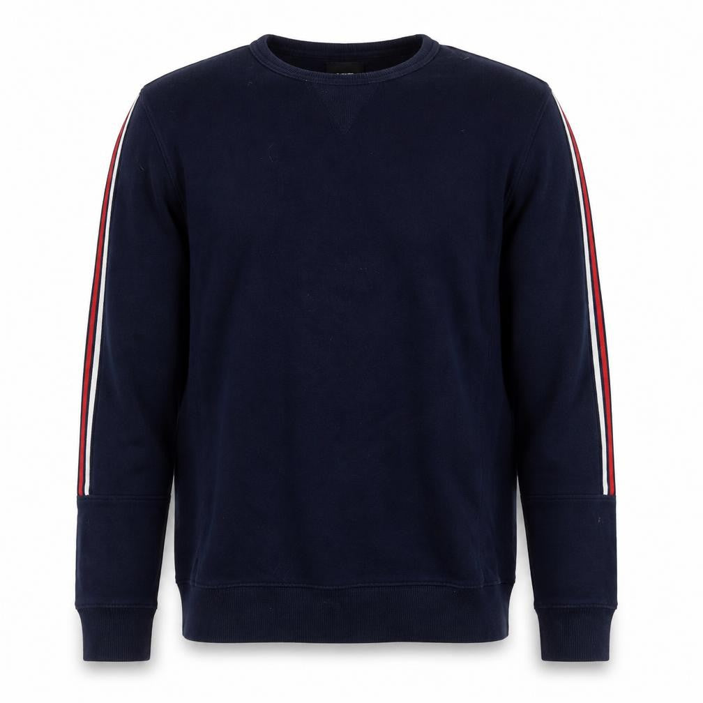 Front view of Burton Menswear London Men's Blue M Pullover Crew Neck Sweatshirt