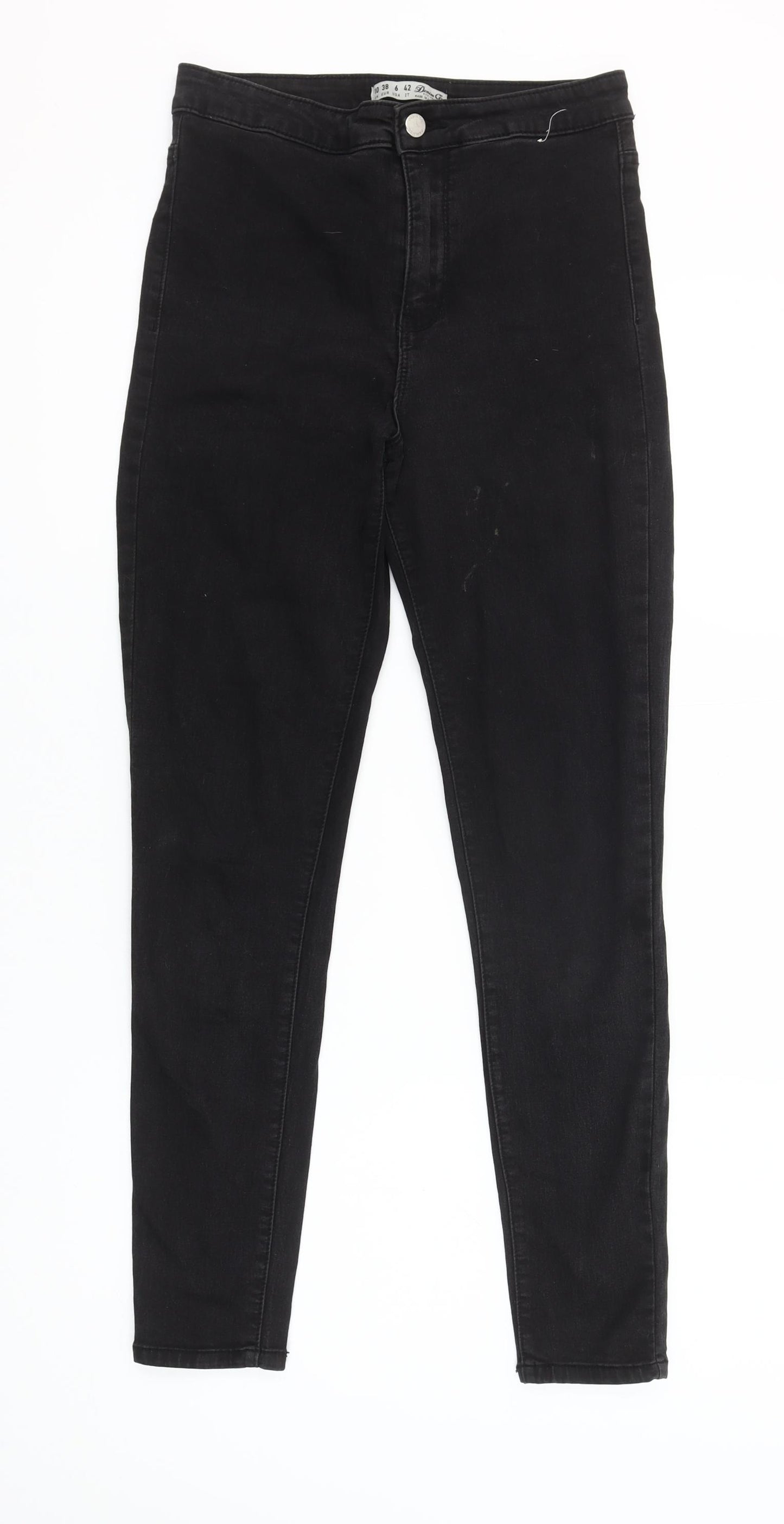 Denim Co. Womens Black Skinny High Rise Stretch Jeans Size 10