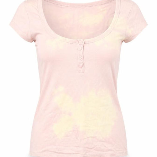 Stradivarius Women’s Pink Scoop Neck Short Sleeve Cotton T-Shirt XS