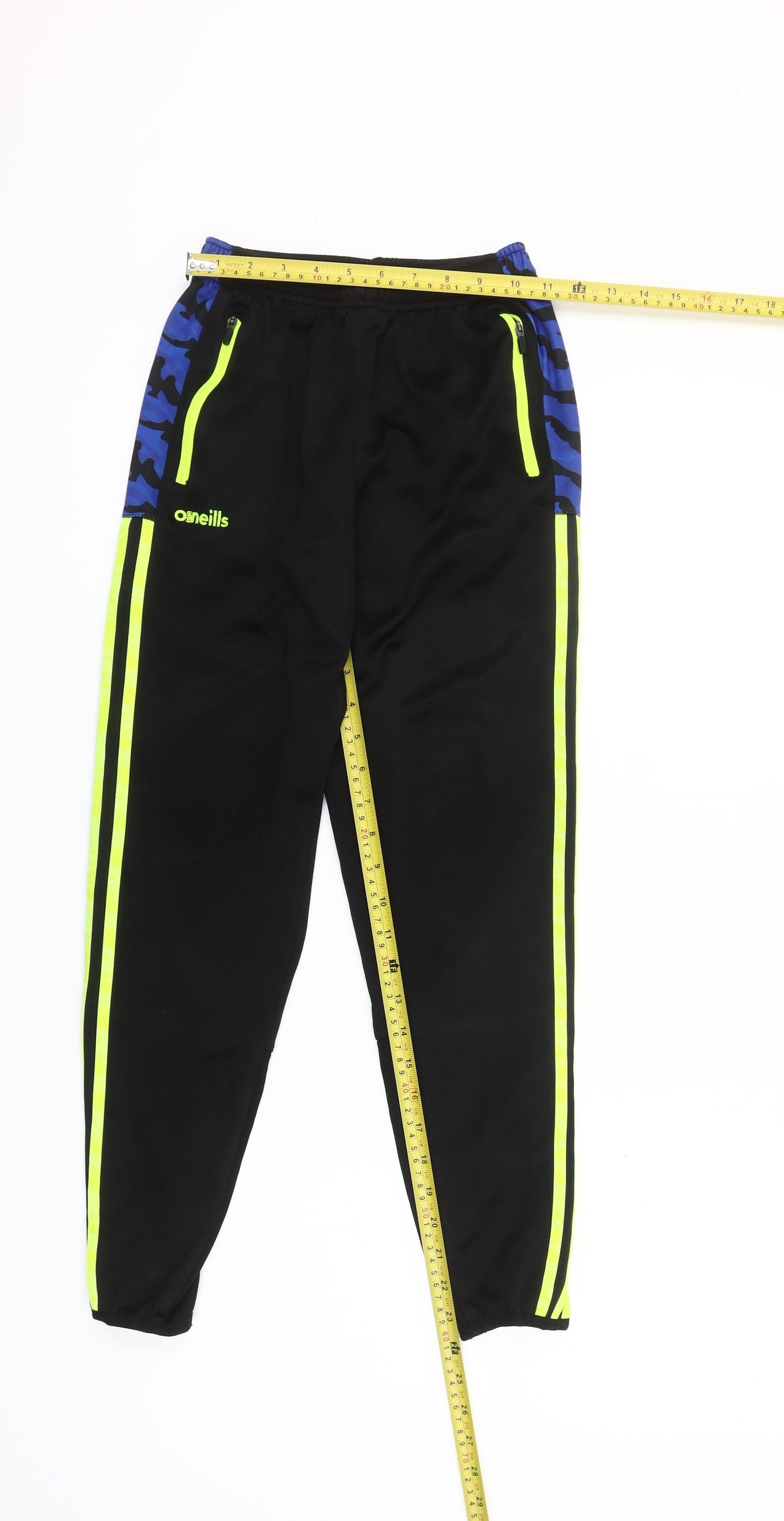 O’Neills Boys Black Jogger Trousers 10-11 Years Polyester Active Side Stripe