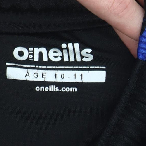 O’Neills Boys Black Jogger Trousers 10-11 Years Polyester Active Side Stripe