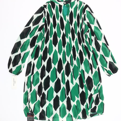 Pronto Moda K&S Women Green Geometric Shift Dress One Size