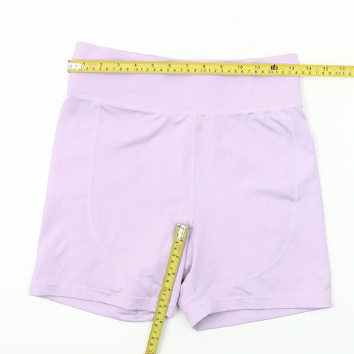Pink Soda Sport Women's Purple Biker Shorts UK 10 Polyester Stretch