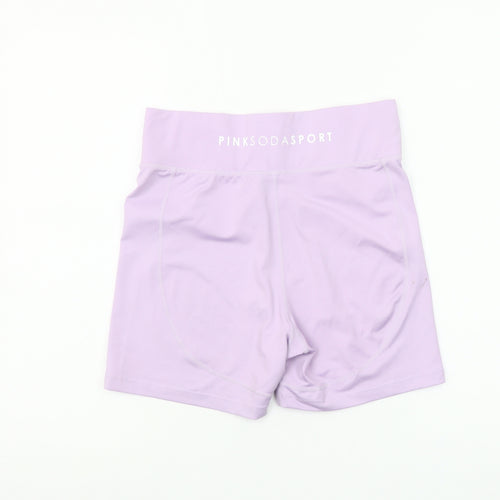 Pink Soda Sport Women's Purple Biker Shorts UK 10 Polyester Stretch