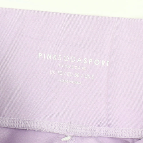 Pink Soda Sport Women's Purple Biker Shorts UK 10 Polyester Stretch