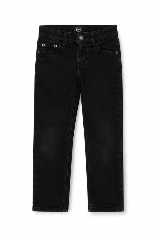 Wonder Nation Girls Black Straight Jeans Size 6 Years Stretch Denim