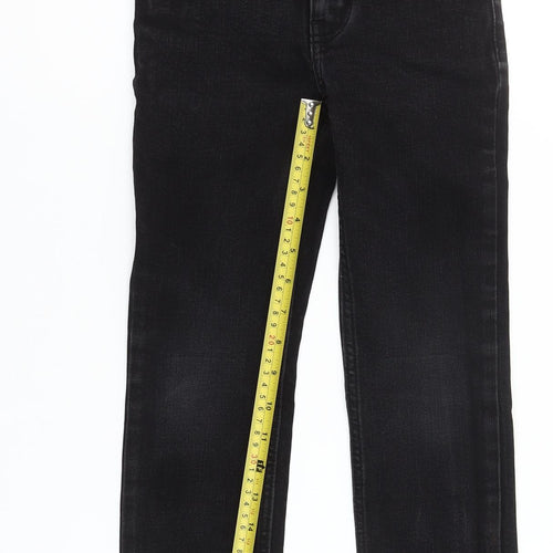 Wonder Nation Girls Black Straight Jeans Size 6 Years Stretch Denim