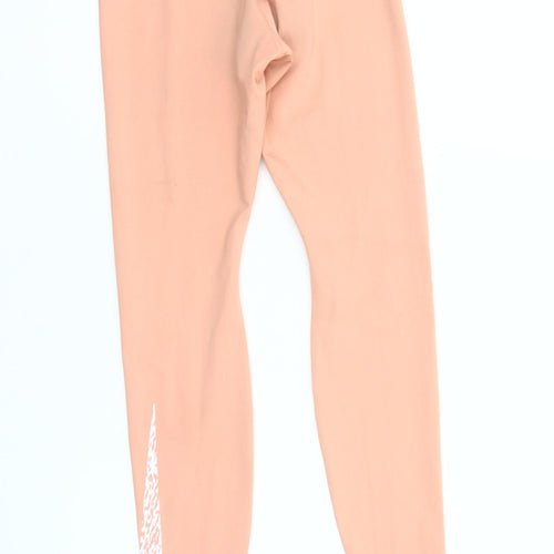 Nike Womens Peach Dri-FIT Leggings XS Slim Fit Activewear