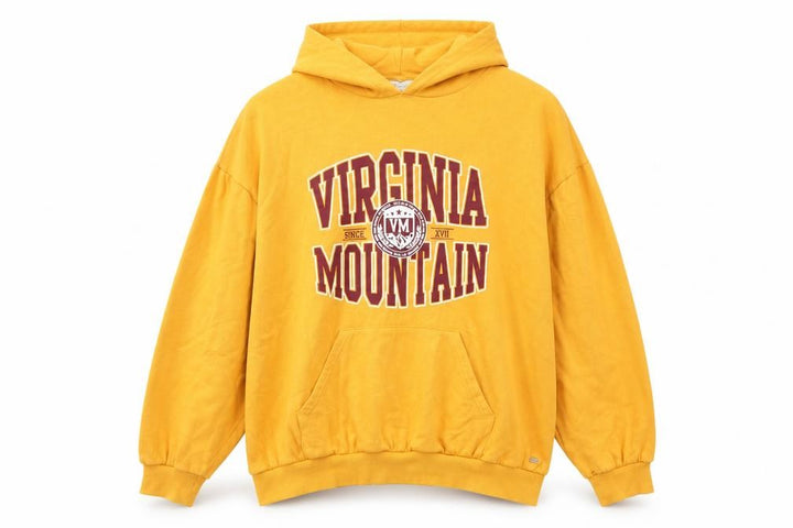 Pull&Bear Teen Yellow Hoodie Virginia Mountain Graphic Size M