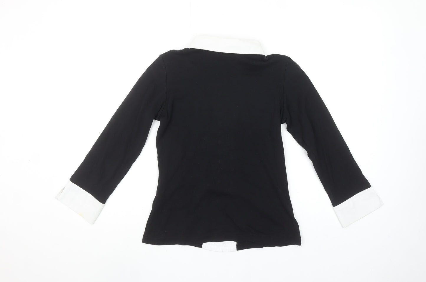 Sophie B Women’s Black & White Cotton Button-Up Shirt Size 10