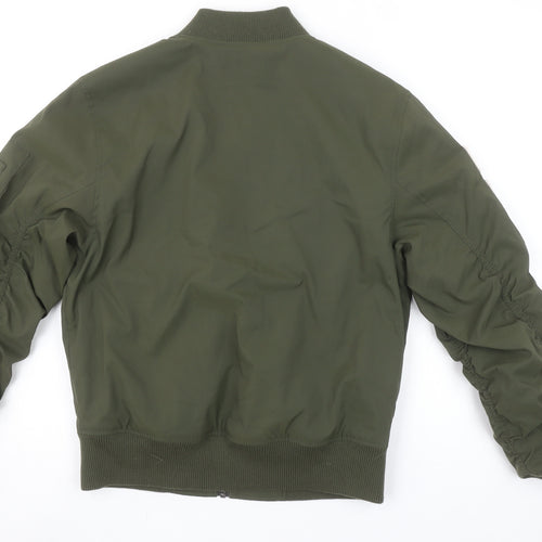 LCKR Women's Green XS Bomber Jacket Full Zip Military Style