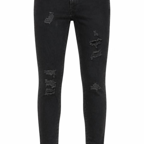 Jack & Jones Men's Black Distressed Skinny Jeans Size 32W 34L