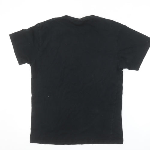 Uneek Men’s Black Cotton Funny Sports Graphic T-Shirt Size S
