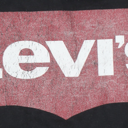 Levi's Boys Black Graphic Logo Short Sleeve Cotton T-Shirt 10 Years