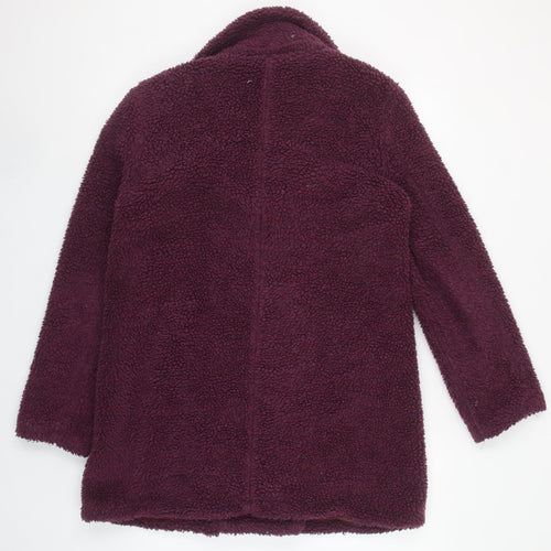 QED LDN Women’s Purple Fleece Pea Coat Size 10