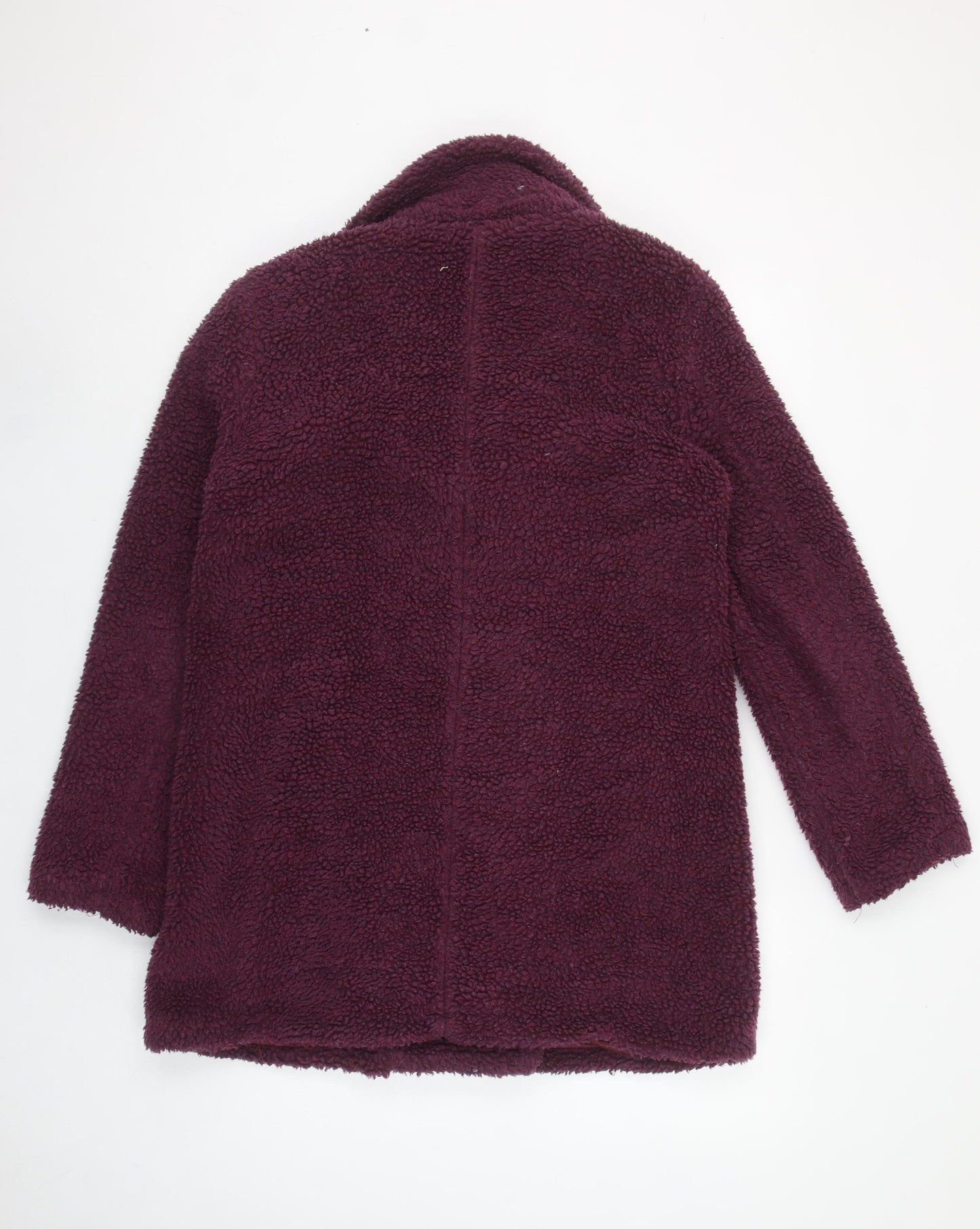 QED LDN Women’s Purple Fleece Pea Coat Size 10