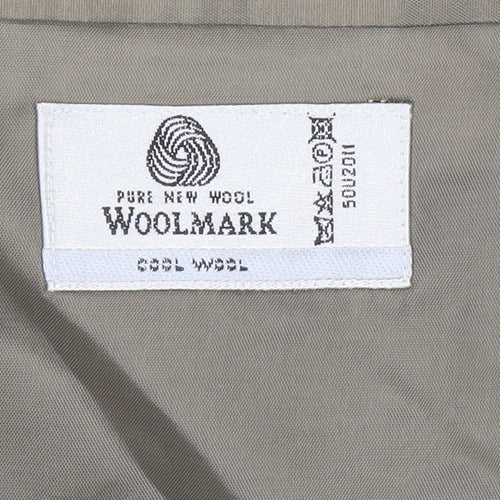 Pinstripe Fine Lines Men's Grey Check Wool Blazer 38 Short Regular Fit