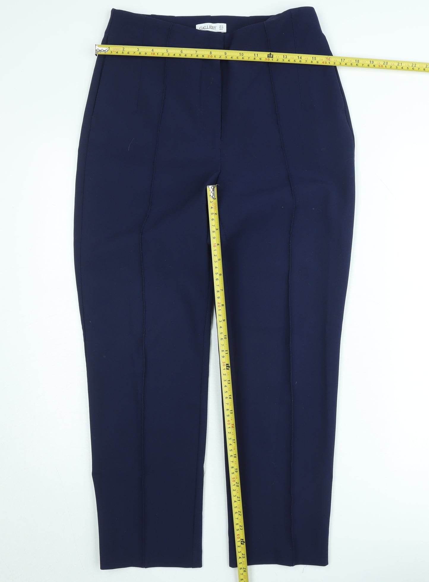 Gallery Women’s Blue Slim Tapered Trousers Size 10