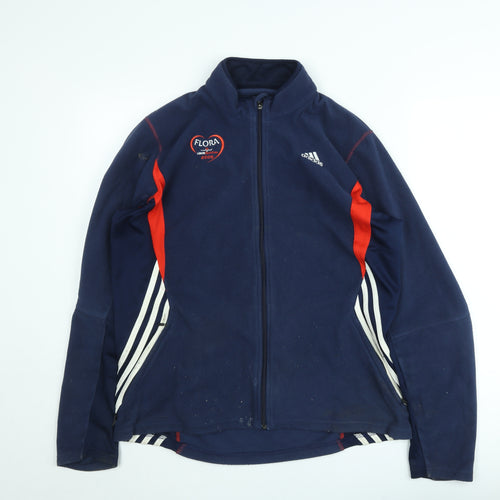 Adidas Men's Blue Fleece Full Zip Sports Jacket Size L