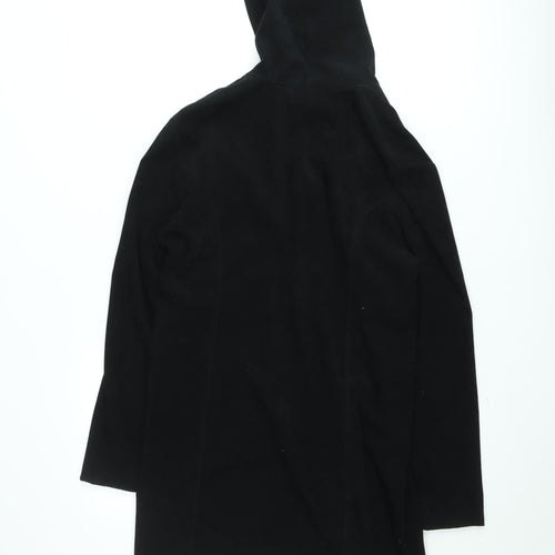 Yessica Womens Black Hooded Mid-Length Jacket UK 16