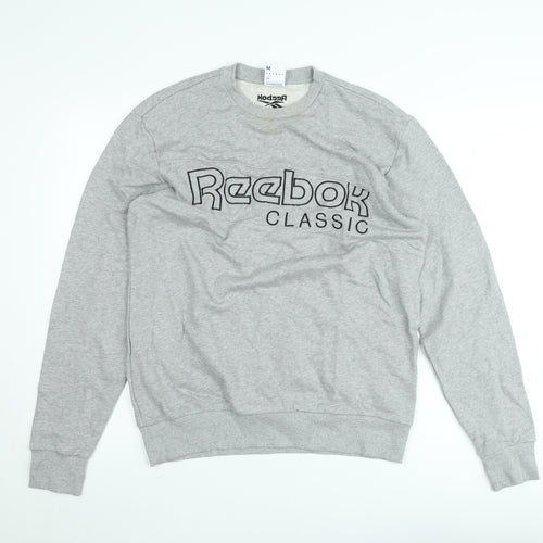 Reebok Classic Grey Crew Neck Sweatshirt Women's M Cotton Blend