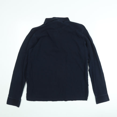 Pierre Cardin Men's Blue Long Sleeve Cotton Polo Shirt M