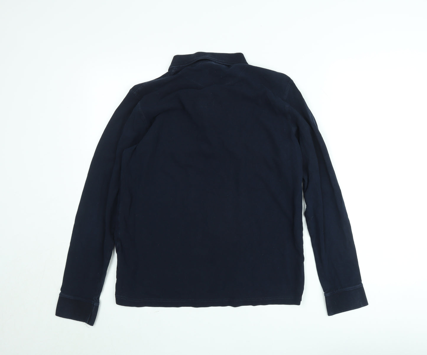 Pierre Cardin Men's Blue Long Sleeve Cotton Polo Shirt M