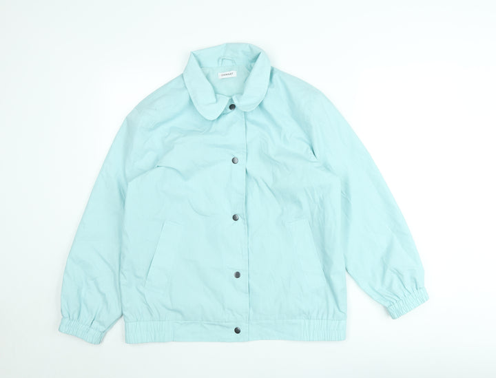 Damart Women Blue Size 12 Basic Jacket with Pockets