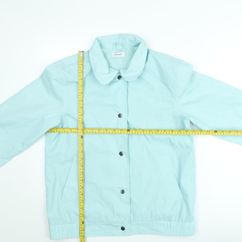 Damart Women Blue Size 12 Basic Jacket with Pockets