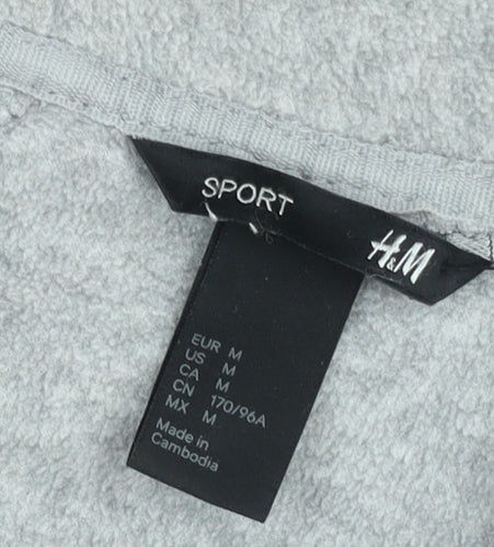 H&M Women Grey Soft Shell Hooded Jacket Size 12