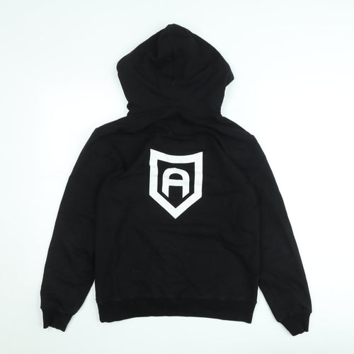 Apollo Men's Black Pullover Hoodie Small Graphic Print Cotton