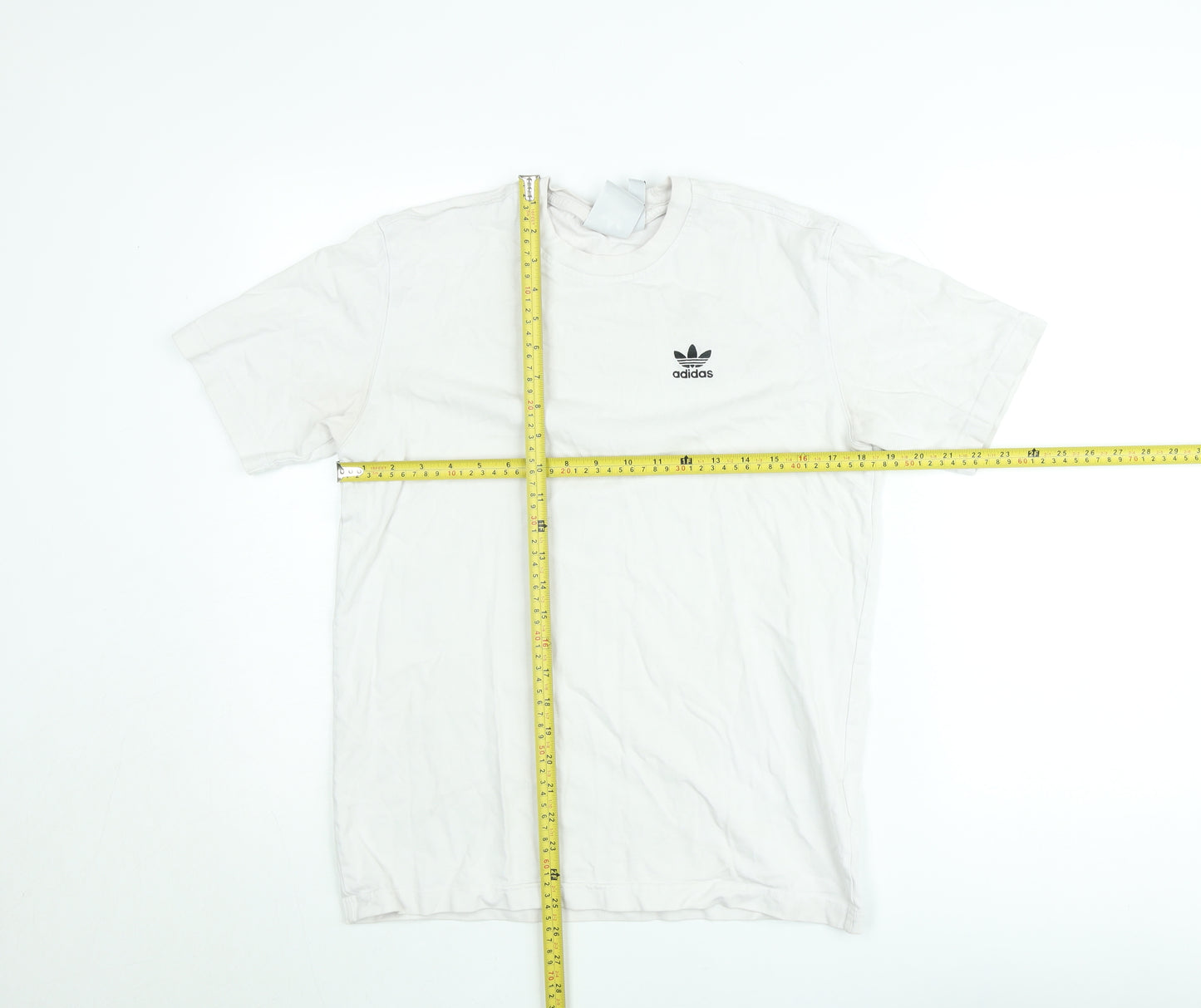 Adidas Men's White XS Trefoil Logo Short Sleeve Crew Neck T-Shirt