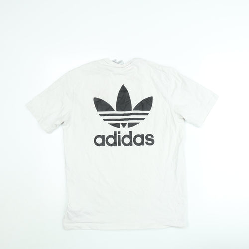 Adidas Men's White XS Trefoil Logo Short Sleeve Crew Neck T-Shirt