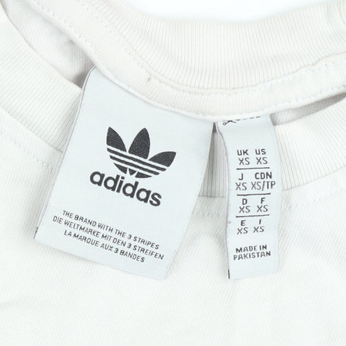 Adidas Men's White XS Trefoil Logo Short Sleeve Crew Neck T-Shirt