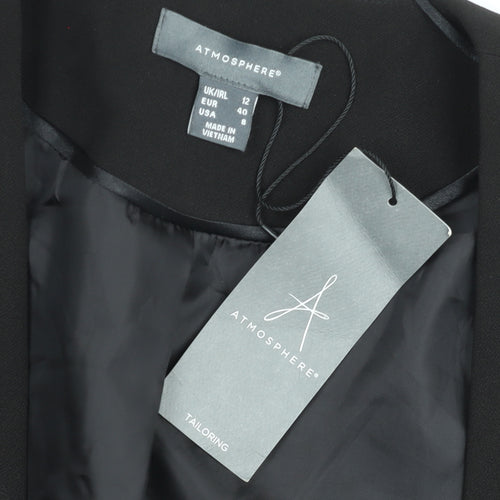 Atmosphere Women Black Size 12 Regular Fit Tailored Blazer