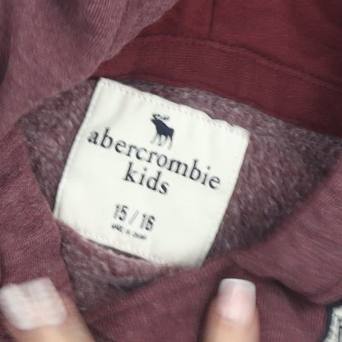 Abercrombie Kids Burgundy Pullover Hoodie 15/16 Teens Casual