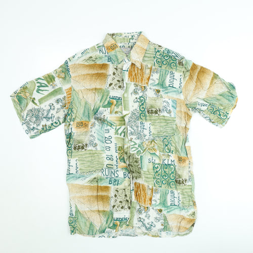 Silverstone Men’s Multicoloured Cotton Hawaiian Shirt M 39in Short Sleeve