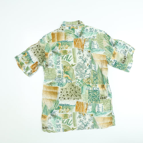 Silverstone Men’s Multicoloured Cotton Hawaiian Shirt M 39in Short Sleeve