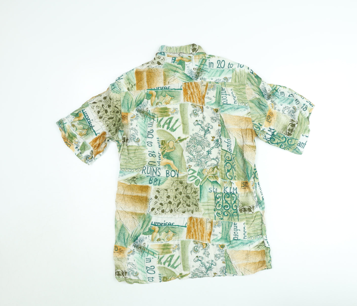 Silverstone Men’s Multicoloured Cotton Hawaiian Shirt M 39in Short Sleeve
